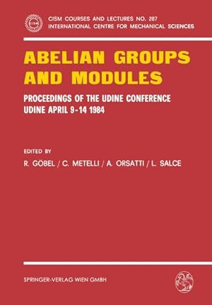 Seller image for Abelian Groups and Modules for sale by BuchWeltWeit Ludwig Meier e.K.