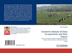 Imagen del vendedor de Economic Analysis of Dairy Co-operatives and their Impact a la venta por BuchWeltWeit Ludwig Meier e.K.