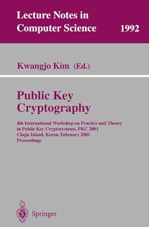 Immagine del venditore per Public Key Cryptography venduto da BuchWeltWeit Ludwig Meier e.K.