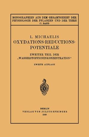 Seller image for Oxydations-Reductions-Potentiale for sale by BuchWeltWeit Ludwig Meier e.K.
