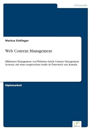 Imagen del vendedor de Web Content Management a la venta por BuchWeltWeit Ludwig Meier e.K.