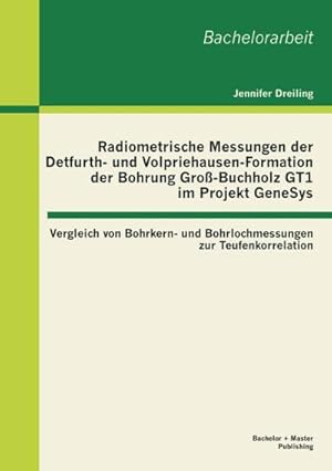 Image du vendeur pour Radiometrische Messungen der Detfurth- und Volpriehausen-Formation der Bohrung Gro-Buchholz GT1 im Projekt GeneSys: Vergleich von Bohrkern- und Bohrlochmessungen zur Teufenkorrelation mis en vente par BuchWeltWeit Ludwig Meier e.K.