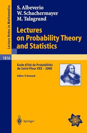 Imagen del vendedor de Lectures on Probability Theory and Statistics a la venta por BuchWeltWeit Ludwig Meier e.K.