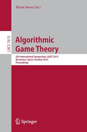 Image du vendeur pour Algorithmic Game Theory mis en vente par BuchWeltWeit Ludwig Meier e.K.