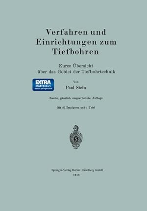 Imagen del vendedor de Verfahren und Einrichtungen zum Tiefbohren a la venta por BuchWeltWeit Ludwig Meier e.K.