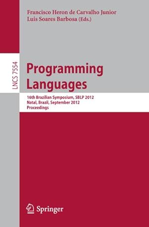 Image du vendeur pour Programming Languages mis en vente par BuchWeltWeit Ludwig Meier e.K.