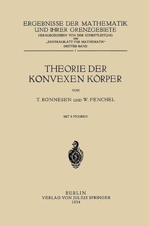 Seller image for Theorie der Konvexen Krper for sale by BuchWeltWeit Ludwig Meier e.K.
