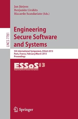 Image du vendeur pour Engineering Secure Software and Systems mis en vente par BuchWeltWeit Ludwig Meier e.K.