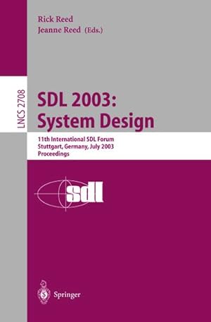 Imagen del vendedor de SDL 2003: System Design a la venta por BuchWeltWeit Ludwig Meier e.K.