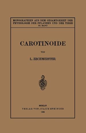 Seller image for Carotinoide for sale by BuchWeltWeit Ludwig Meier e.K.