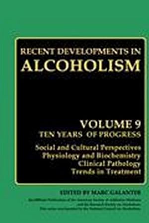 Seller image for Recent Developments in Alcoholism for sale by BuchWeltWeit Ludwig Meier e.K.