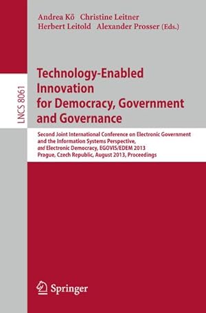 Immagine del venditore per Technology-Enabled Innovation for Democracy, Government and Governance venduto da BuchWeltWeit Ludwig Meier e.K.