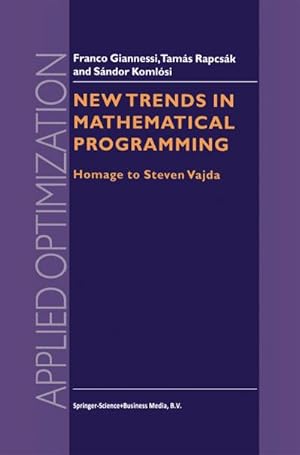 Immagine del venditore per New Trends in Mathematical Programming venduto da BuchWeltWeit Ludwig Meier e.K.