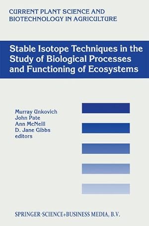 Image du vendeur pour Stable Isotope Techniques in the Study of Biological Processes and Functioning of Ecosystems mis en vente par BuchWeltWeit Ludwig Meier e.K.