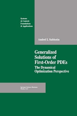 Seller image for Generalized Solutions of First Order PDEs for sale by BuchWeltWeit Ludwig Meier e.K.