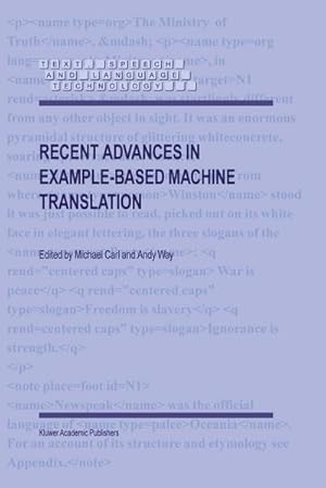 Image du vendeur pour Recent Advances in Example-Based Machine Translation mis en vente par BuchWeltWeit Ludwig Meier e.K.
