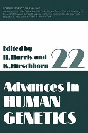 Bild des Verkufers fr Advances in Human Genetics zum Verkauf von BuchWeltWeit Ludwig Meier e.K.