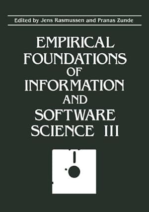 Imagen del vendedor de Empirical Foundations of Information and Software Science III a la venta por BuchWeltWeit Ludwig Meier e.K.
