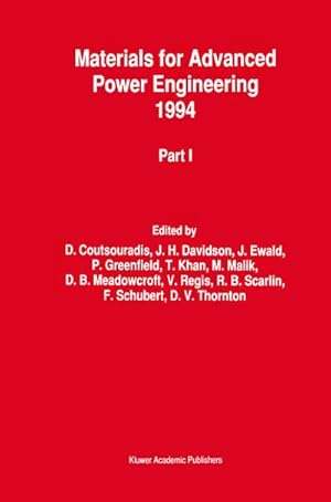 Bild des Verkufers fr Materials for Advanced Power Engineering 1994 zum Verkauf von BuchWeltWeit Ludwig Meier e.K.