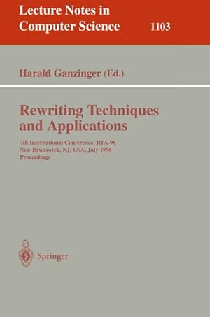 Seller image for Rewriting Techniques and Applications for sale by BuchWeltWeit Ludwig Meier e.K.
