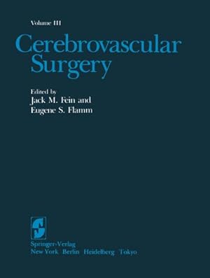 Imagen del vendedor de Cerebrovascular Surgery a la venta por BuchWeltWeit Ludwig Meier e.K.
