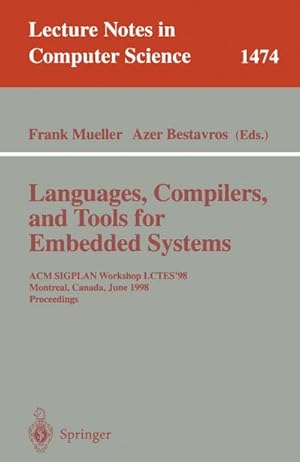 Image du vendeur pour Languages, Compilers, and Tools for Embedded Systems mis en vente par BuchWeltWeit Ludwig Meier e.K.