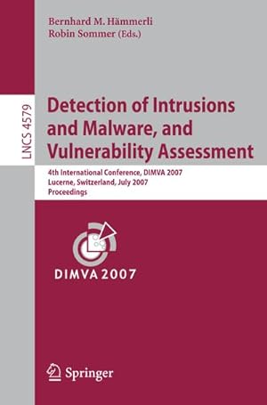 Immagine del venditore per Detection of Intrusions and Malware, and Vulnerability Assessment venduto da BuchWeltWeit Ludwig Meier e.K.