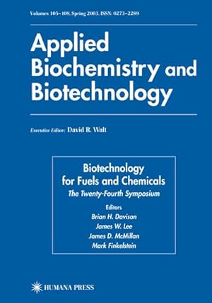 Imagen del vendedor de Biotechnology for Fuels and Chemicals a la venta por BuchWeltWeit Ludwig Meier e.K.