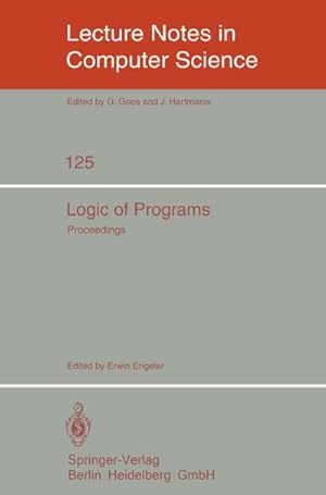 Seller image for Logic of Programs for sale by BuchWeltWeit Ludwig Meier e.K.
