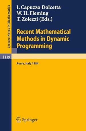Imagen del vendedor de Recent Mathematical Methods in Dynamic Programming a la venta por BuchWeltWeit Ludwig Meier e.K.