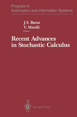 Image du vendeur pour Recent Advances in Stochastic Calculus mis en vente par BuchWeltWeit Ludwig Meier e.K.