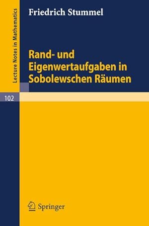 Bild des Verkufers fr Rand- und Eigenwertaufgaben in Sobolewschen Rumen zum Verkauf von BuchWeltWeit Ludwig Meier e.K.