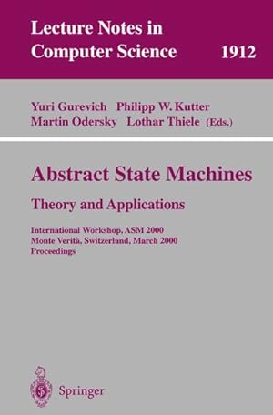 Imagen del vendedor de Abstract State Machines - Theory and Applications a la venta por BuchWeltWeit Ludwig Meier e.K.