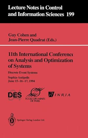 Bild des Verkufers fr 11th International Conference on Analysis and Optimization of Systems: Discrete Event Systems zum Verkauf von BuchWeltWeit Ludwig Meier e.K.