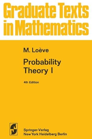 Immagine del venditore per Probability Theory I venduto da BuchWeltWeit Ludwig Meier e.K.