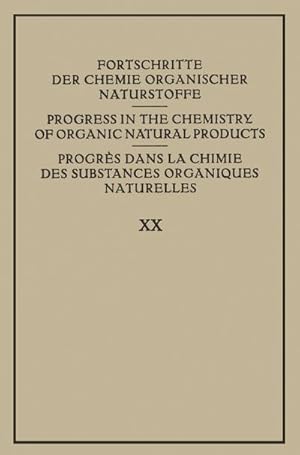 Seller image for Fortschritte der Chemie Organischer Naturstoffe / Progress in the Chemistry of Organic Natural Products / Progrs dans la Chimie des Substances Organiques Naturelles for sale by BuchWeltWeit Ludwig Meier e.K.
