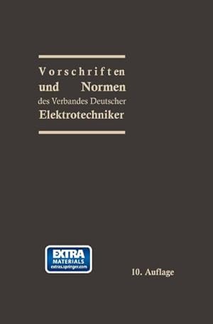 Bild des Verkufers fr Vorschriften und Normen des Verbandes Deutscher Elektrotechniker zum Verkauf von BuchWeltWeit Ludwig Meier e.K.