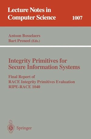 Imagen del vendedor de Integrity Primitives for Secure Information Systems a la venta por BuchWeltWeit Ludwig Meier e.K.