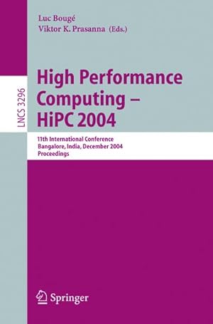 Seller image for High Performance Computing - HiPC 2004 for sale by BuchWeltWeit Ludwig Meier e.K.