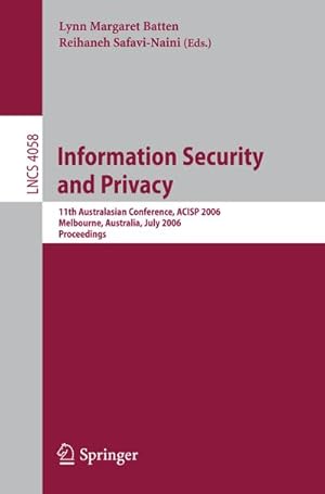 Imagen del vendedor de Information Security and Privacy a la venta por BuchWeltWeit Ludwig Meier e.K.