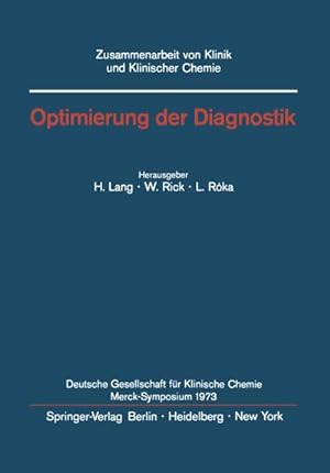 Seller image for Optimierung der Diagnostik for sale by BuchWeltWeit Ludwig Meier e.K.