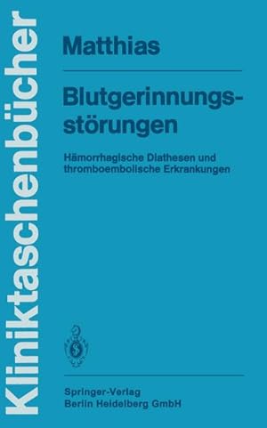 Image du vendeur pour Blutgerinnungsstrungen mis en vente par BuchWeltWeit Ludwig Meier e.K.