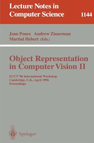 Bild des Verkufers fr Object Representation in Computer Vision II zum Verkauf von BuchWeltWeit Ludwig Meier e.K.