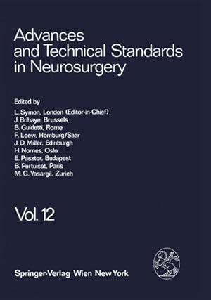 Seller image for Advances and Technical Standards in Neurosurgery for sale by BuchWeltWeit Ludwig Meier e.K.