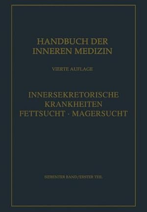 Image du vendeur pour Innersekretorische und Stoffwechselkrankheiten mis en vente par BuchWeltWeit Ludwig Meier e.K.