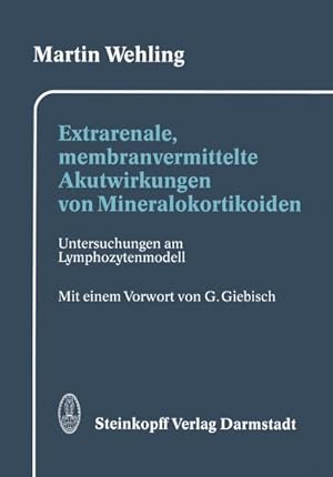 Imagen del vendedor de Extrarenale, membranvermittelte Akutwirkungen von Mineralokortikoiden a la venta por BuchWeltWeit Ludwig Meier e.K.