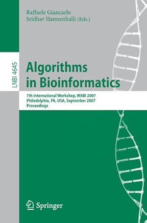 Seller image for Algorithms in Bioinformatics for sale by BuchWeltWeit Ludwig Meier e.K.