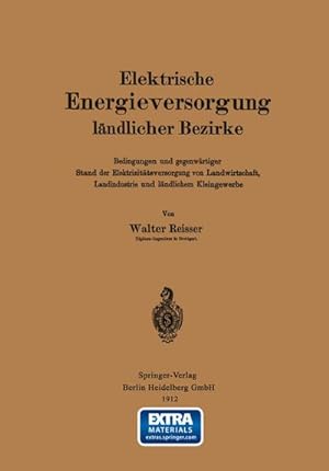Seller image for Elektrische Energieversorgung lndlicher Bezirke for sale by BuchWeltWeit Ludwig Meier e.K.