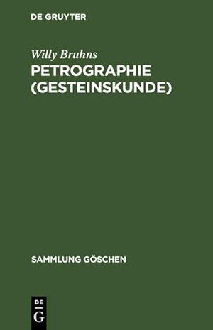 Imagen del vendedor de Petrographie (Gesteinskunde) a la venta por BuchWeltWeit Ludwig Meier e.K.