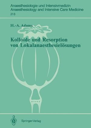 Seller image for Kolloide und Resorption von Lokalanaesthesielsungen for sale by BuchWeltWeit Ludwig Meier e.K.